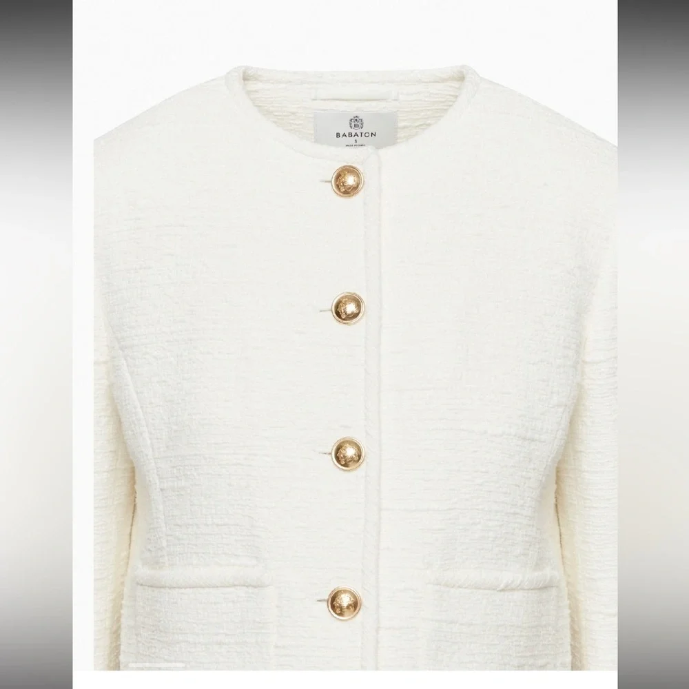 Babaton White Textured Blazer - Picture 3 of 13
